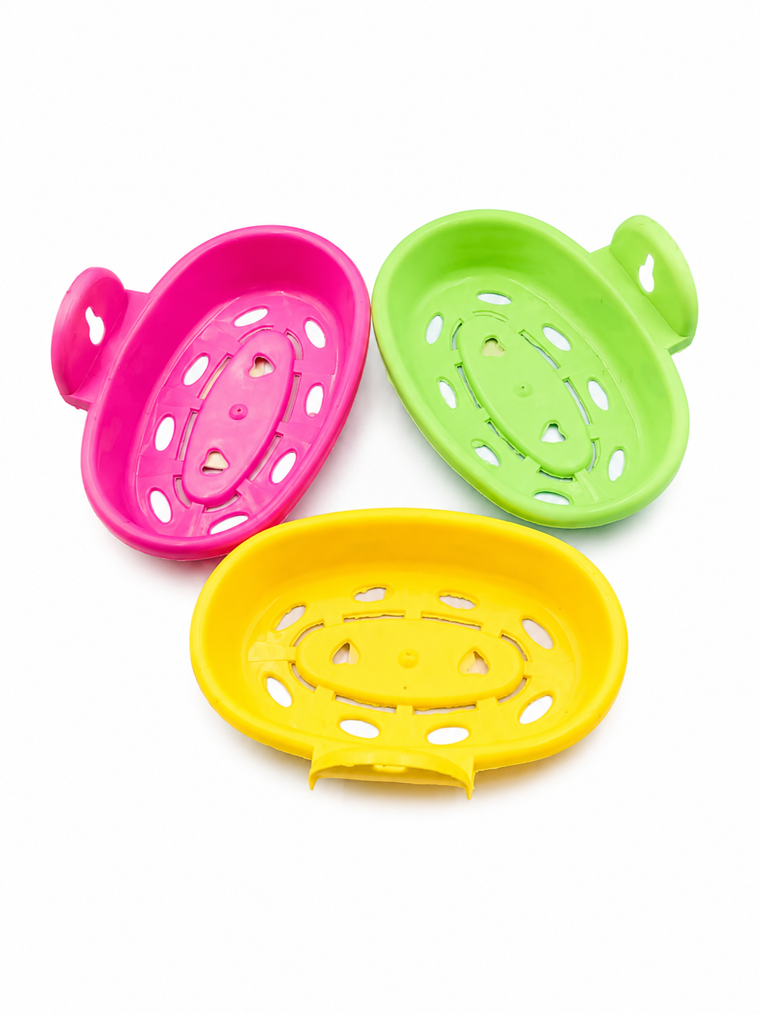 Colorful Snap-On Plastic Soap Dish Set for Bath and Shower