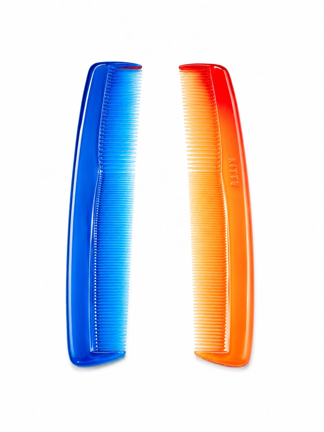 Vibrant Ombre Gradient Hair Combs Set - Colorful Bath Essentials
