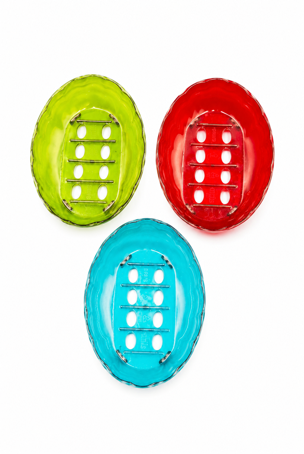 ColorSplash Drip-Free Soap Dish Set - Vibrant Trio Collection