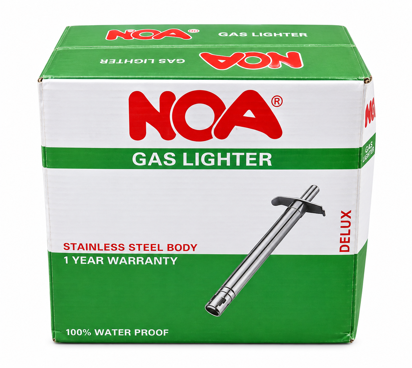 Deluxe Stainless Steel Electronic Gas Lighter - Waterproof Kitchen Igniter with 1-Year Warranty