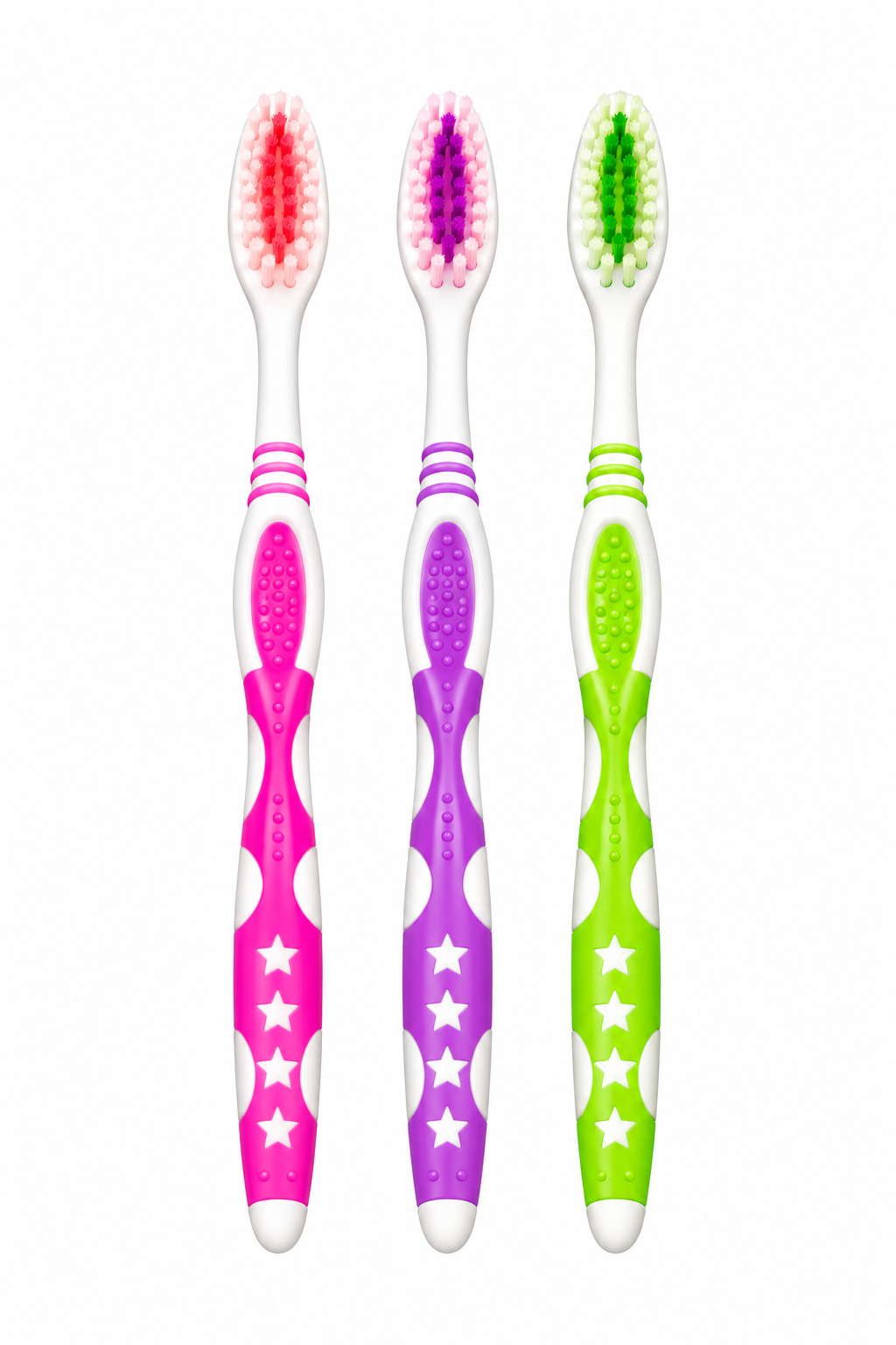 StarBurst Kids Toothbrush Set - Colorful Soft Bristles & Fun Grips