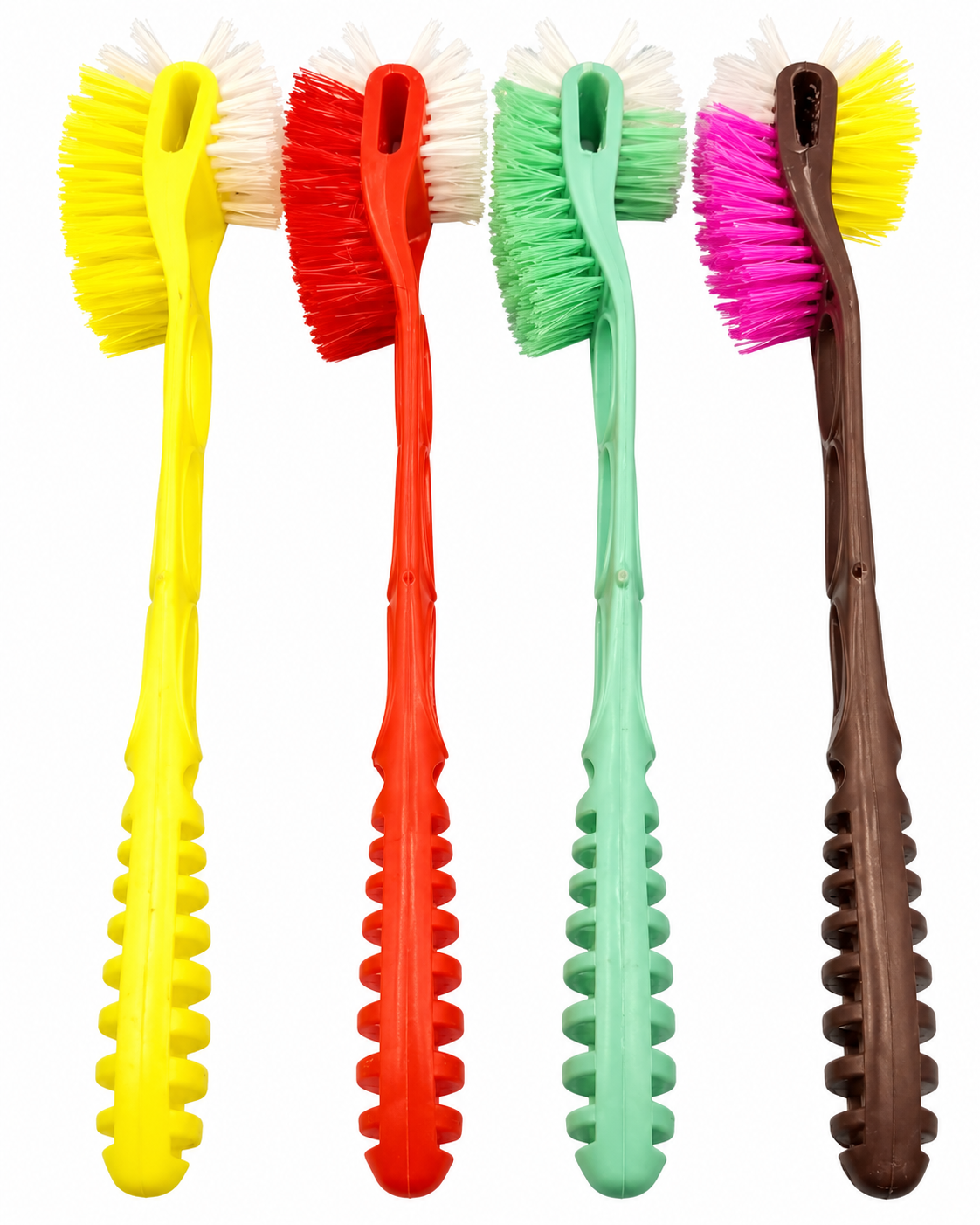 Vibrant Multi-Purpose Scrubbing Brushes Set - Ergonomic Grip and Versatile Cleaning Solution
