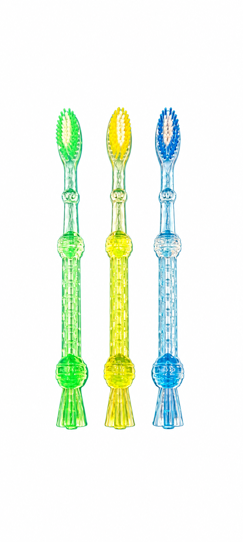 Vibrant Triple-Tone Silicone Bath Brush Set - Ultimate Scrubbing Tools