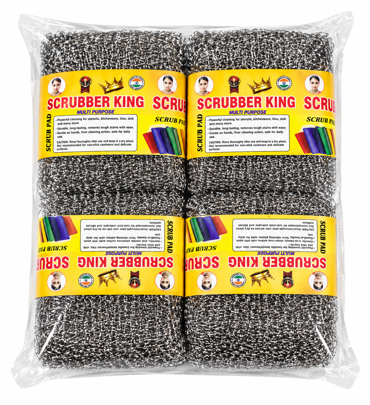Ultimate Scouring Champion: Multi-Purpose Stainless Steel Scrubber Pad Set