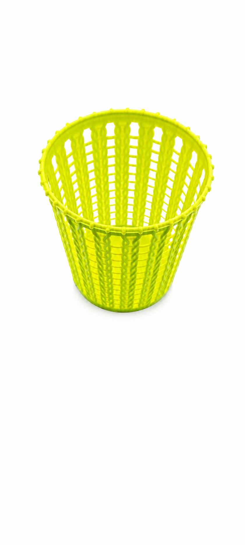 Vibrant Woven Pattern Multi-Color Plastic Storage Baskets Set