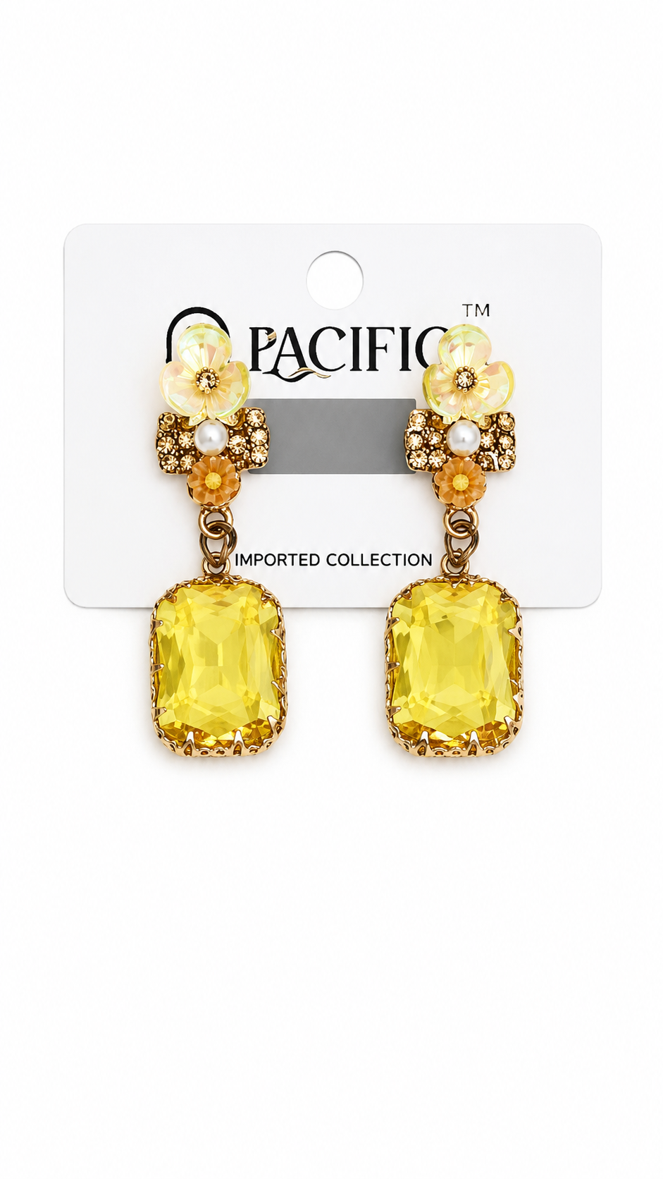 Tropical Bloom Crystal Drop Earrings Collection