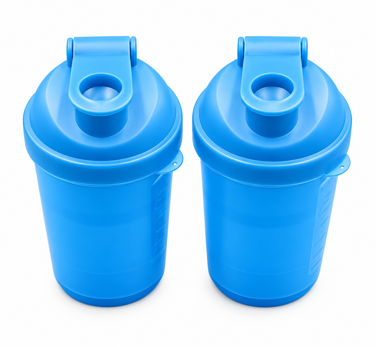 TurboMix Blue Protein Shaker Set with Wire Whisk and Storage Compartments