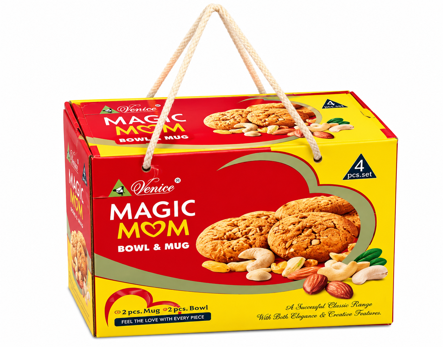 Magic Mom Gourmet Glass Cup and Bowl Gift Set - 4 Piece Collection