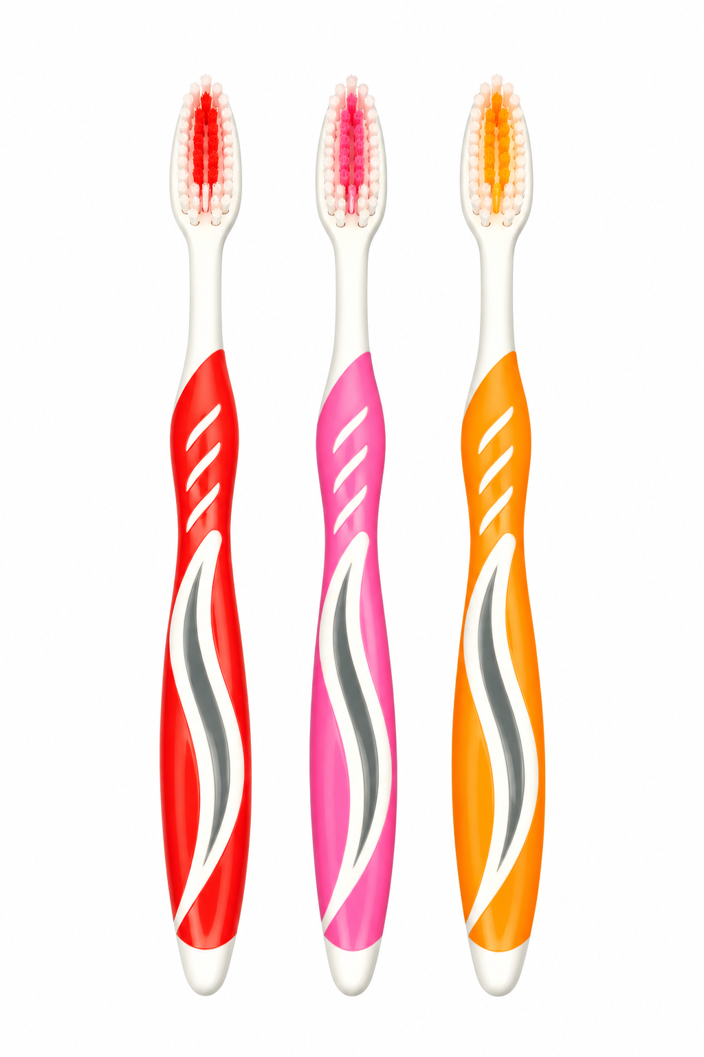 Vibrant GripSoft Colorful Toothbrush Set - Ergonomic Design for Optimal Cleaning