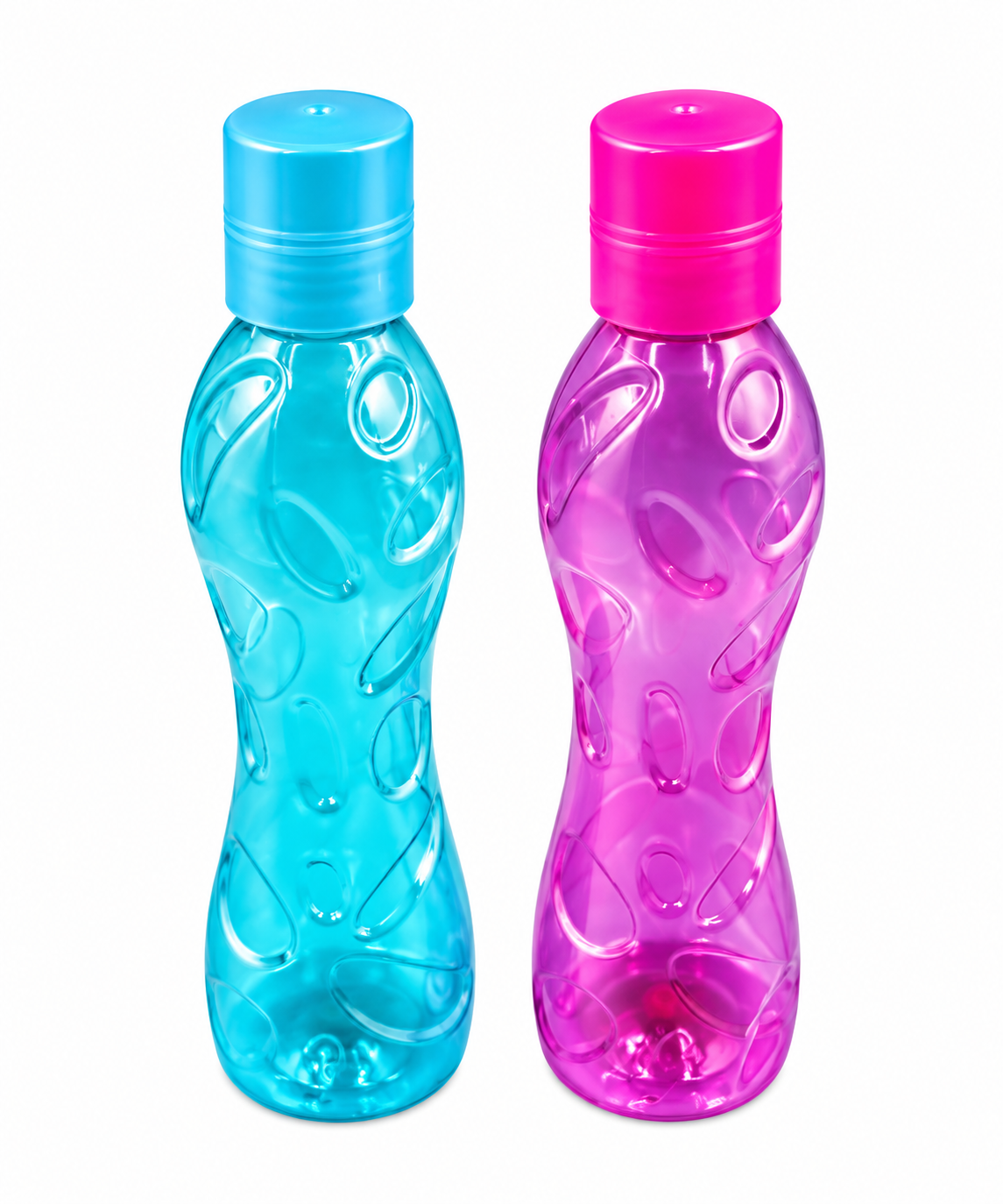 ColorTwist Duo: Vibrant Reusable Twist-Top Water Bottles Set