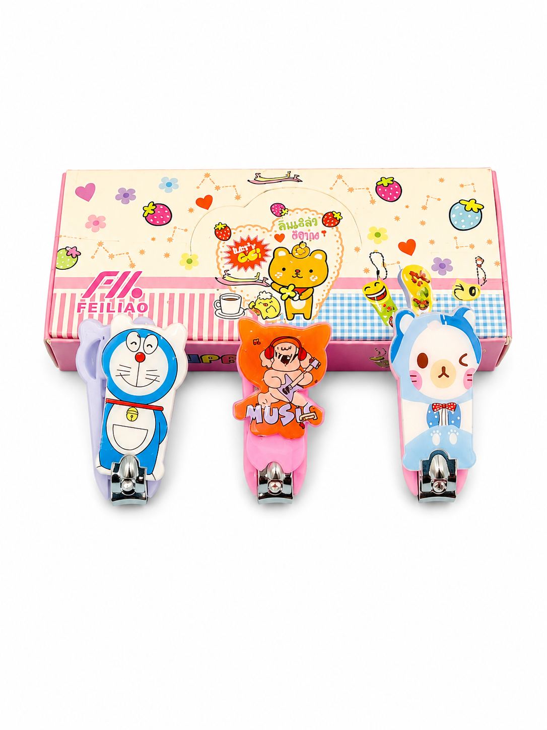 Cartoon Character Nail Clippers Set for Kids – Fun and Vibrant Designs