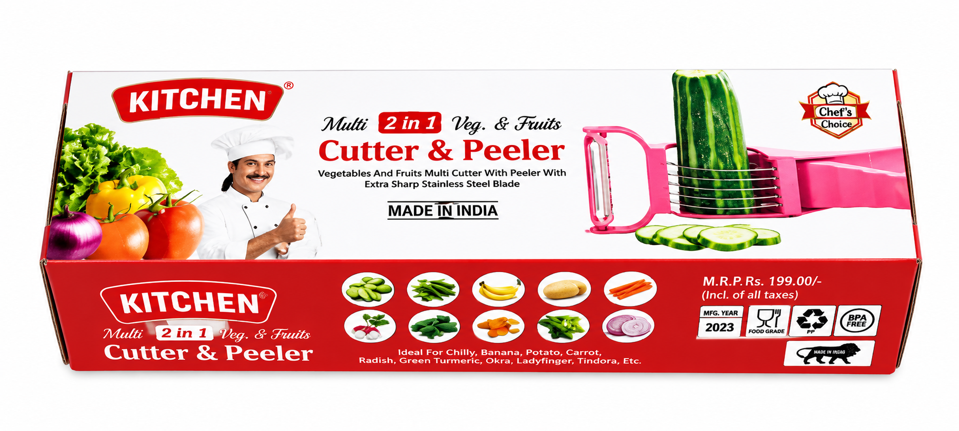 VersaChop 2-in-1 Vegetable Fruit Cutter & Peeler Set