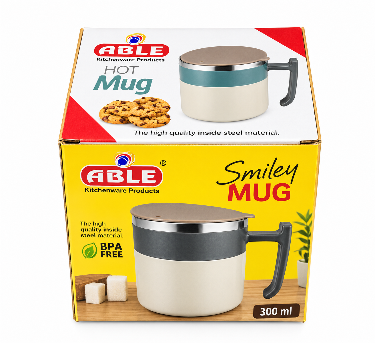 BPA-Free Insulated Stainless Steel Mug with Lid – 300/400ml