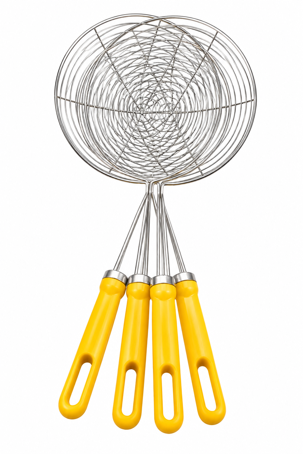 SunnyGrip Stainless Steel Wire Skimmer Set with Vibrant Yellow Handles
