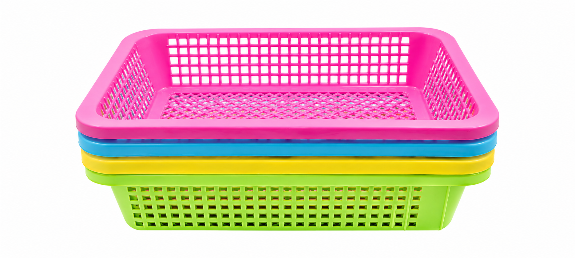 Colorful Stackable Mesh Kitchen Organizing Baskets - Set of 4
