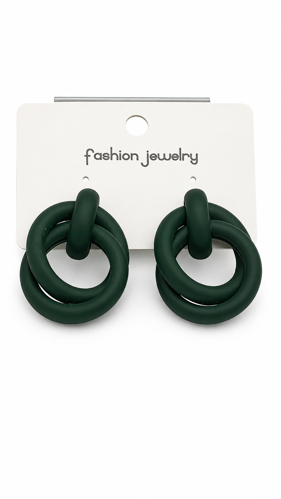 Colorful Matte Linked Hoop Earrings Set - Bold Fashion Jewelry
