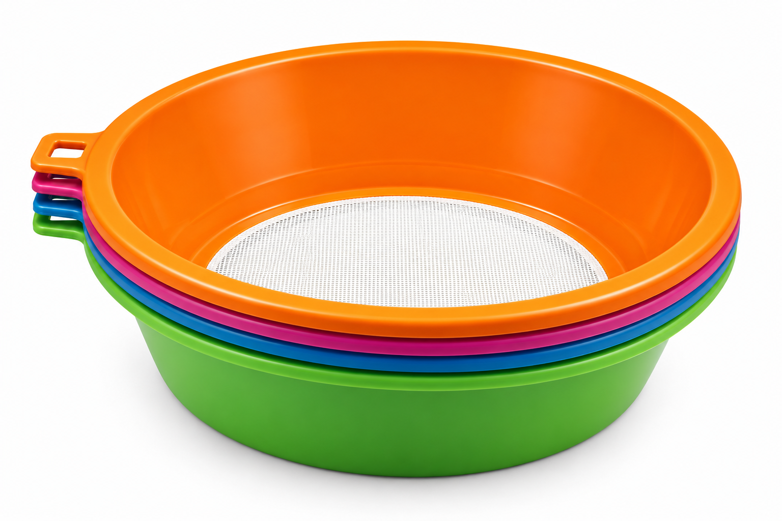 Colorful Multi-Purpose Kitchen Strainer Bowl Set with Handles
