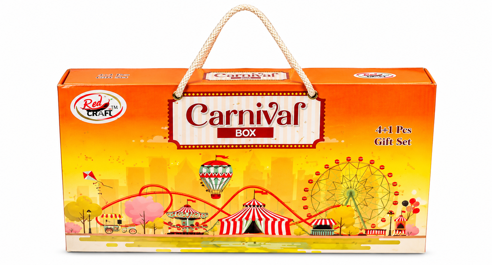 Carnival Delight Glass Bowl Gift Set - 5 Piece Festival Collection