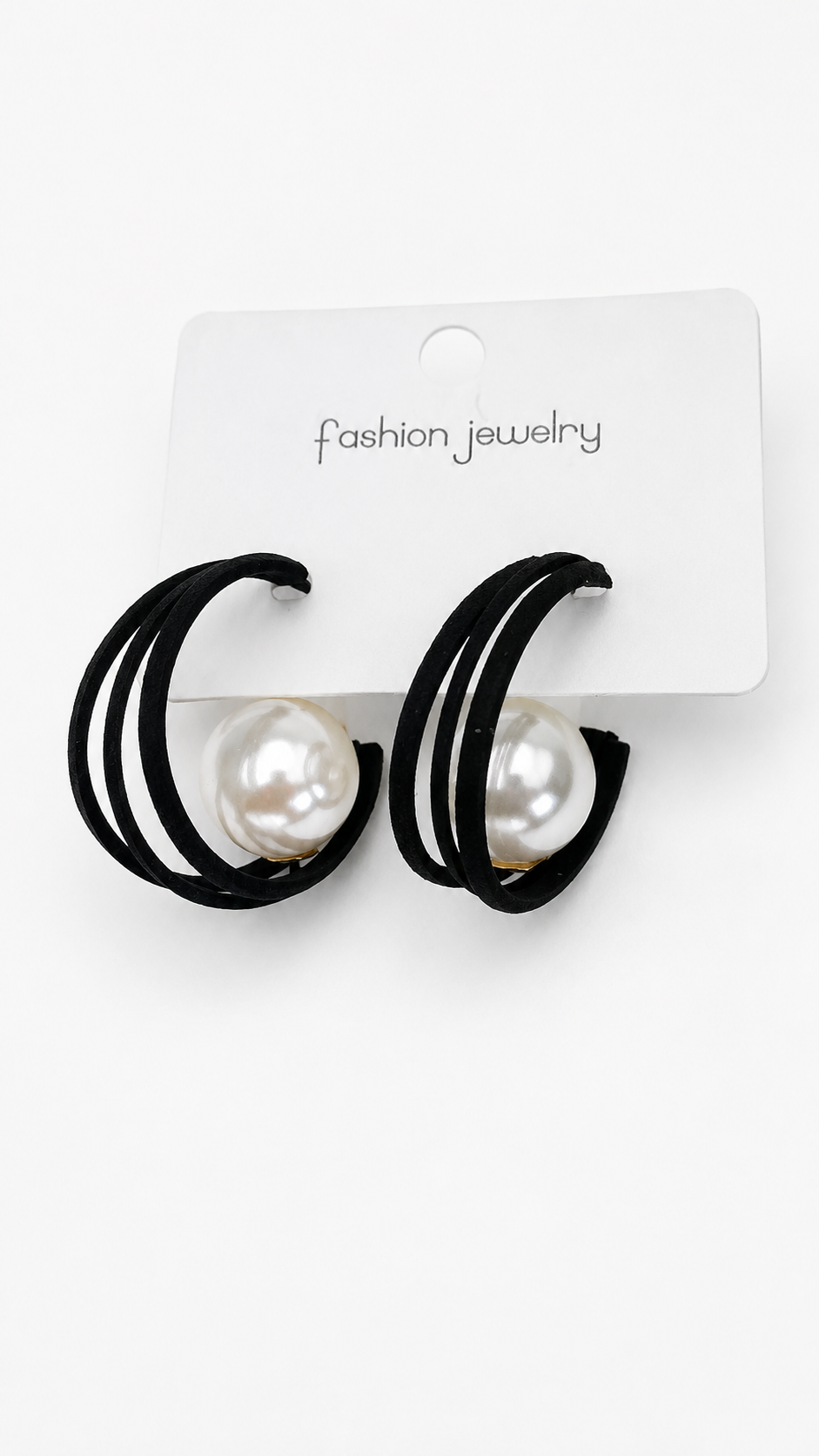 Elegant Swirl Hoop Earrings with Statement Pearl Accent