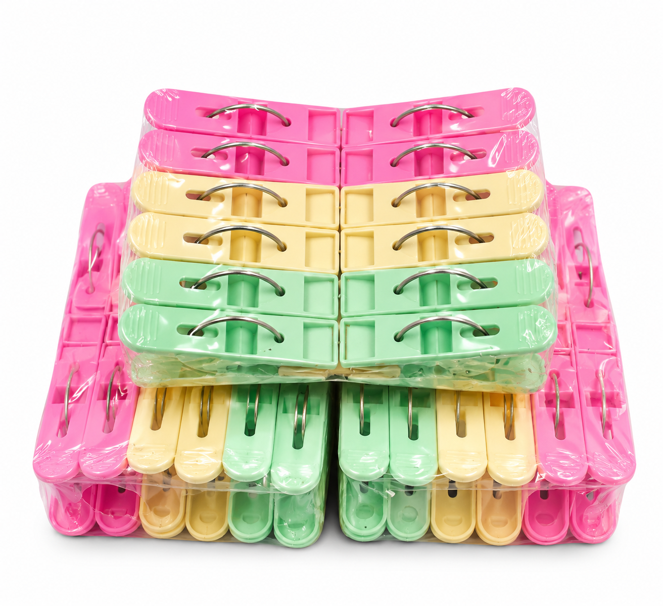 Vibrant Jumbo Grip Laundry Peg Set – 24-Pack Pastel Clothespins