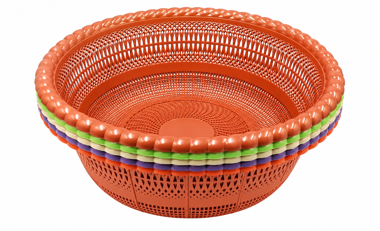 "Vibrant Weave Multi-Purpose Kitchen Fruit and Vegetable Storage Baskets"