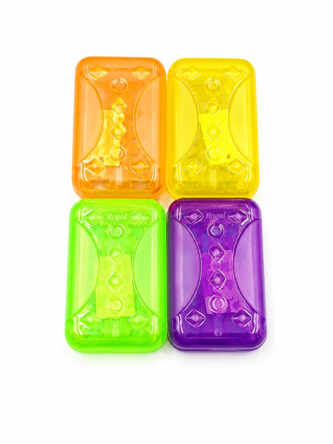Neon Splash Soap Saver Set - Colorful Transparent Bar Holders for Shower & Bath