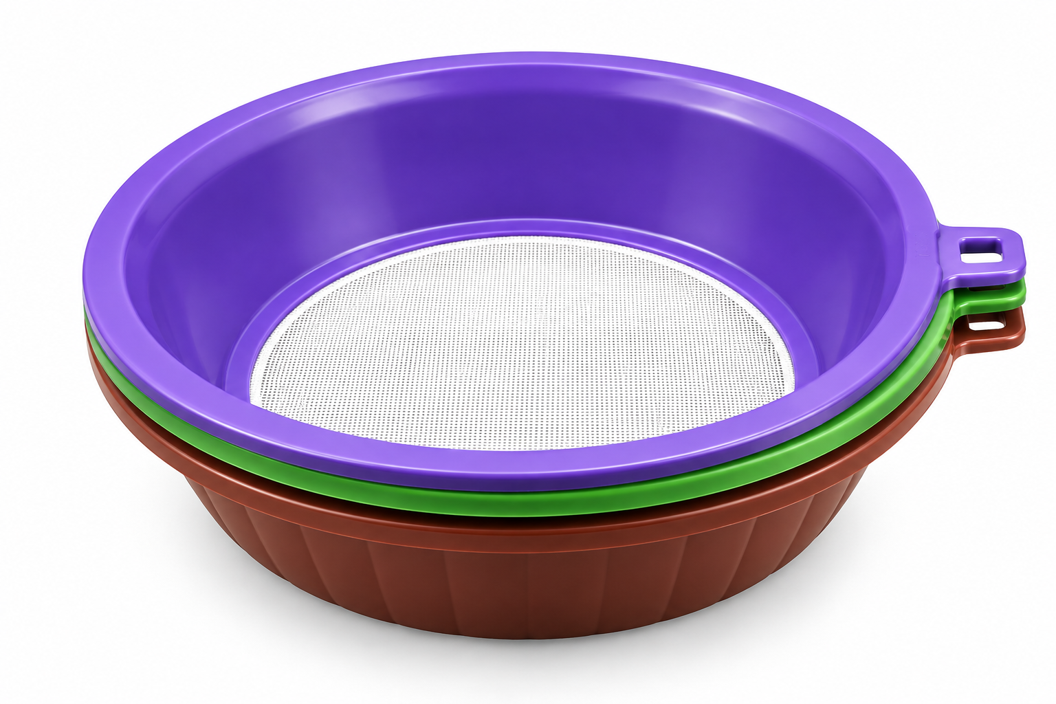 Colorful Multipurpose Kitchen Sieve Set – Durable Plastic Mesh Strainers