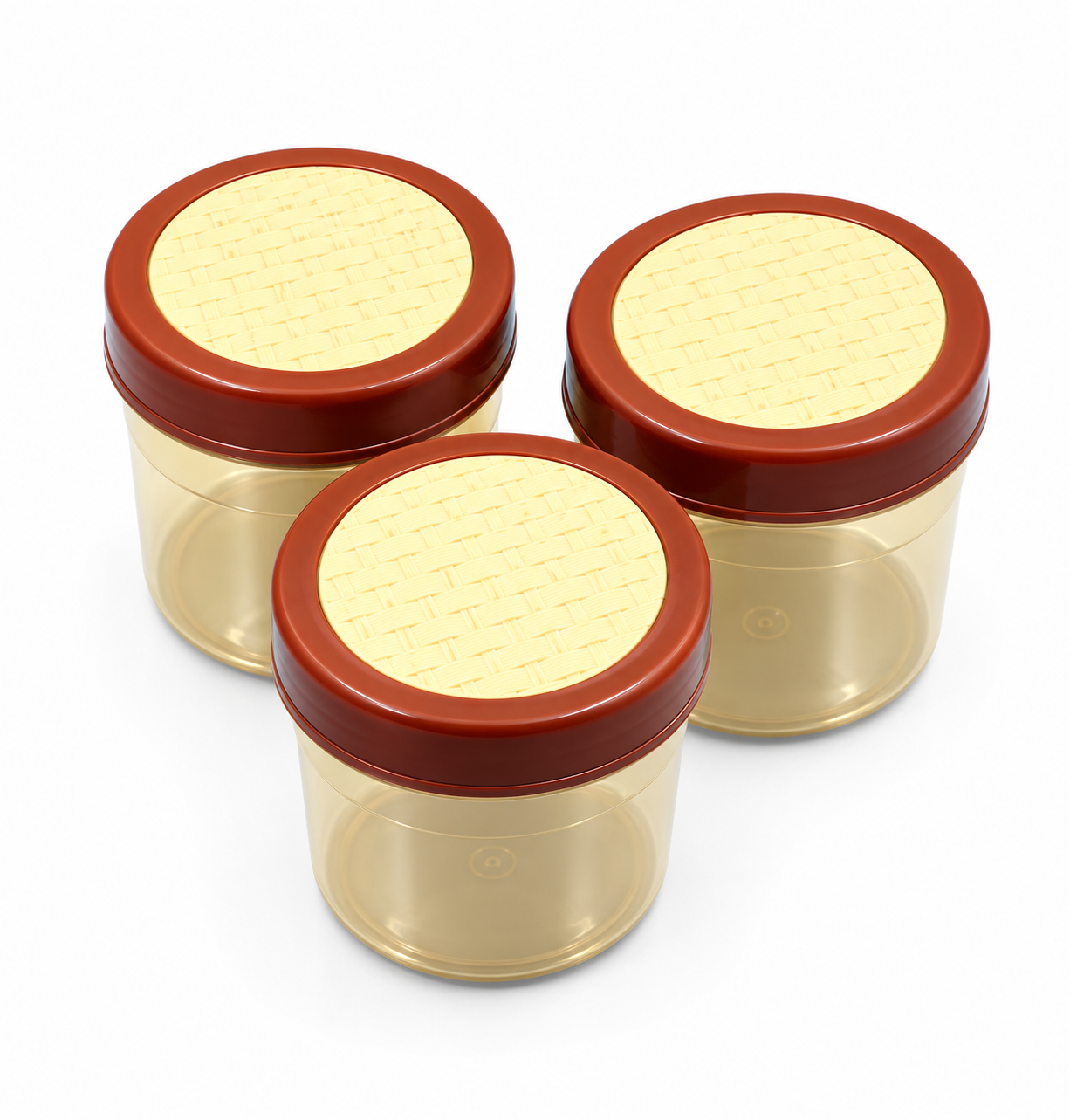 Elegant Stackable Airtight Kitchen Storage Containers with Tightly Sealed Lids - Set of 3