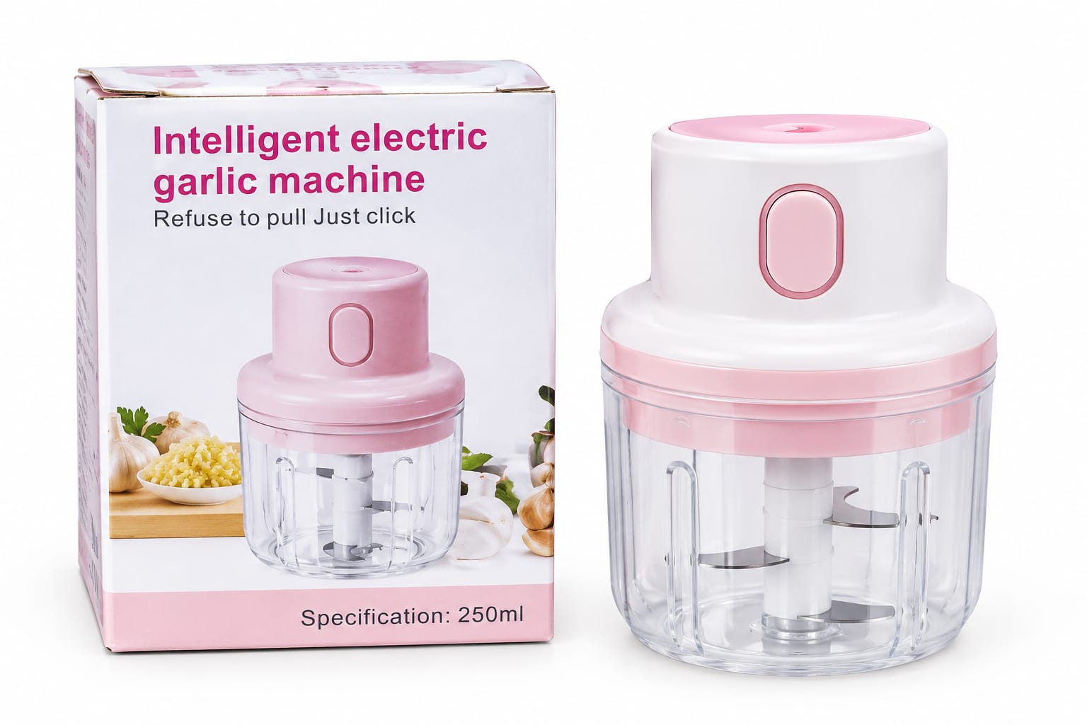 QuickChop Electric Garlic & Veggie Mini Food Processor 250ml