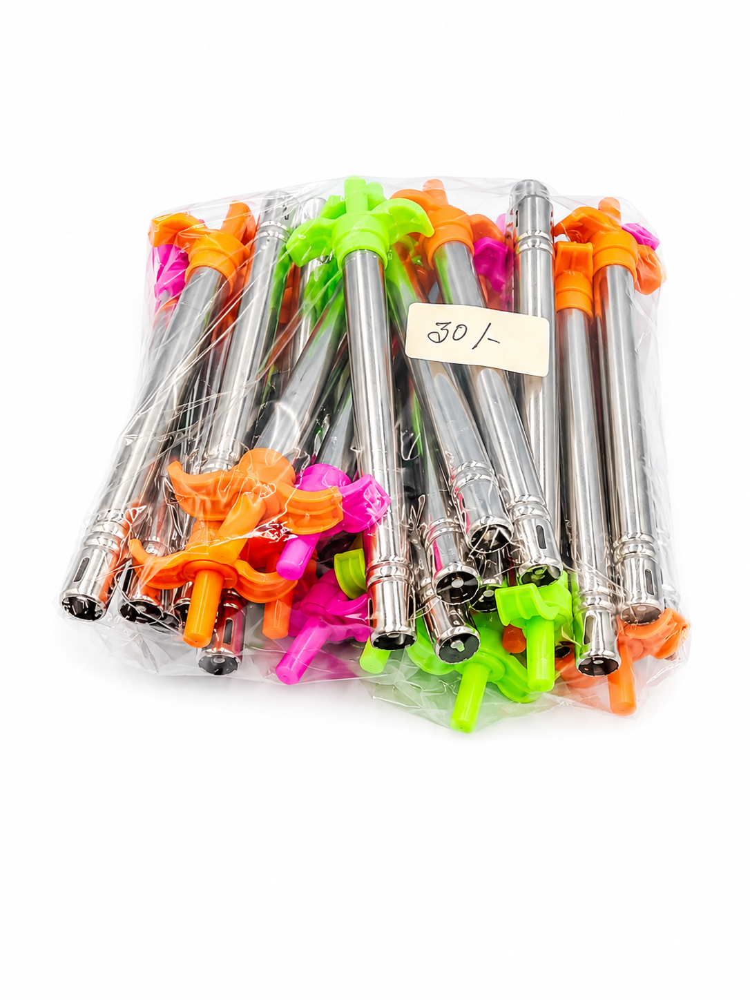 Rainbow Twirl Stainless Steel Fruit Corer Set - 30 Pack