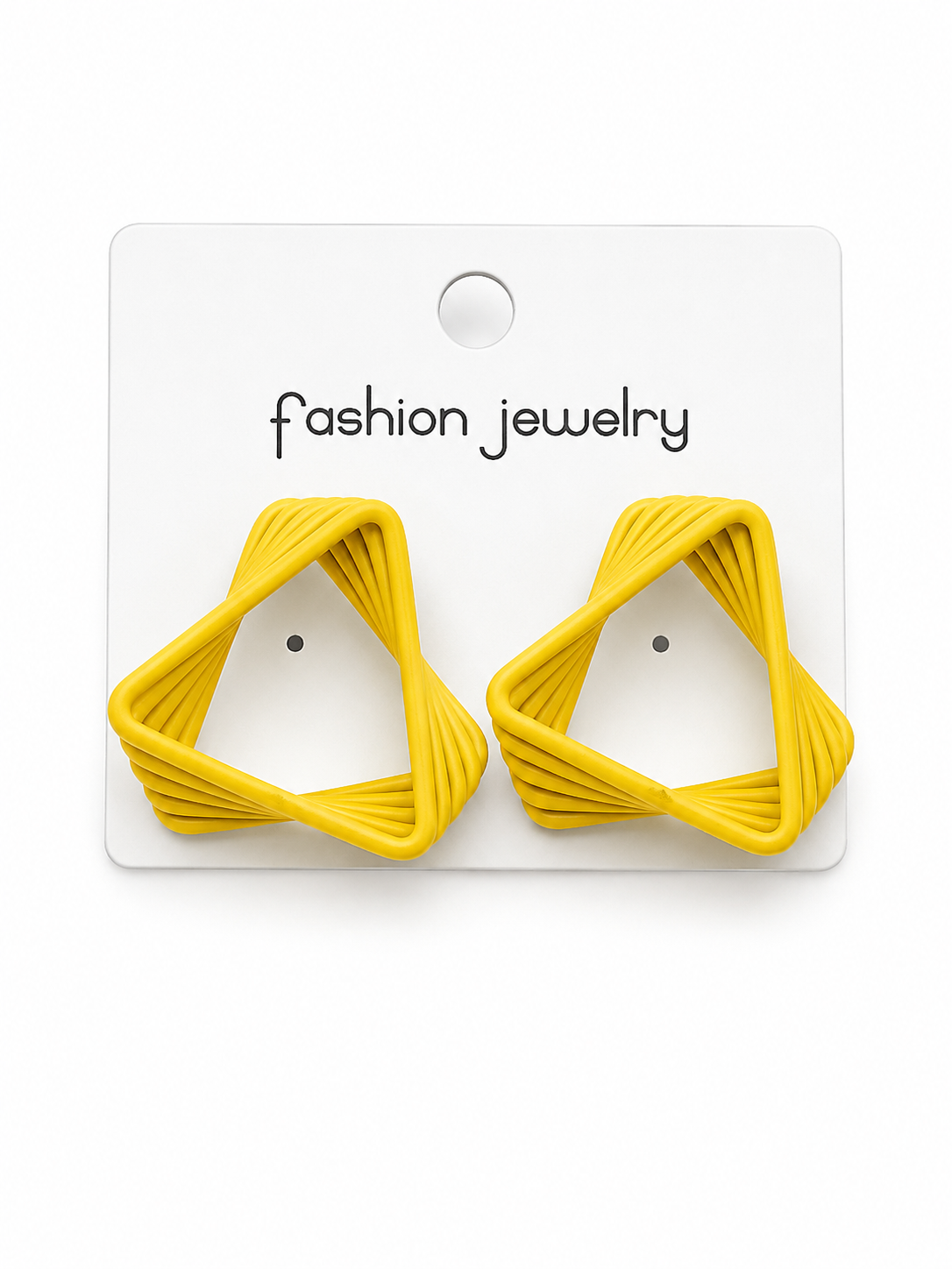 GeoTwist Triangle Hoop Earrings Set - Bold Colorful Statement Jewelry