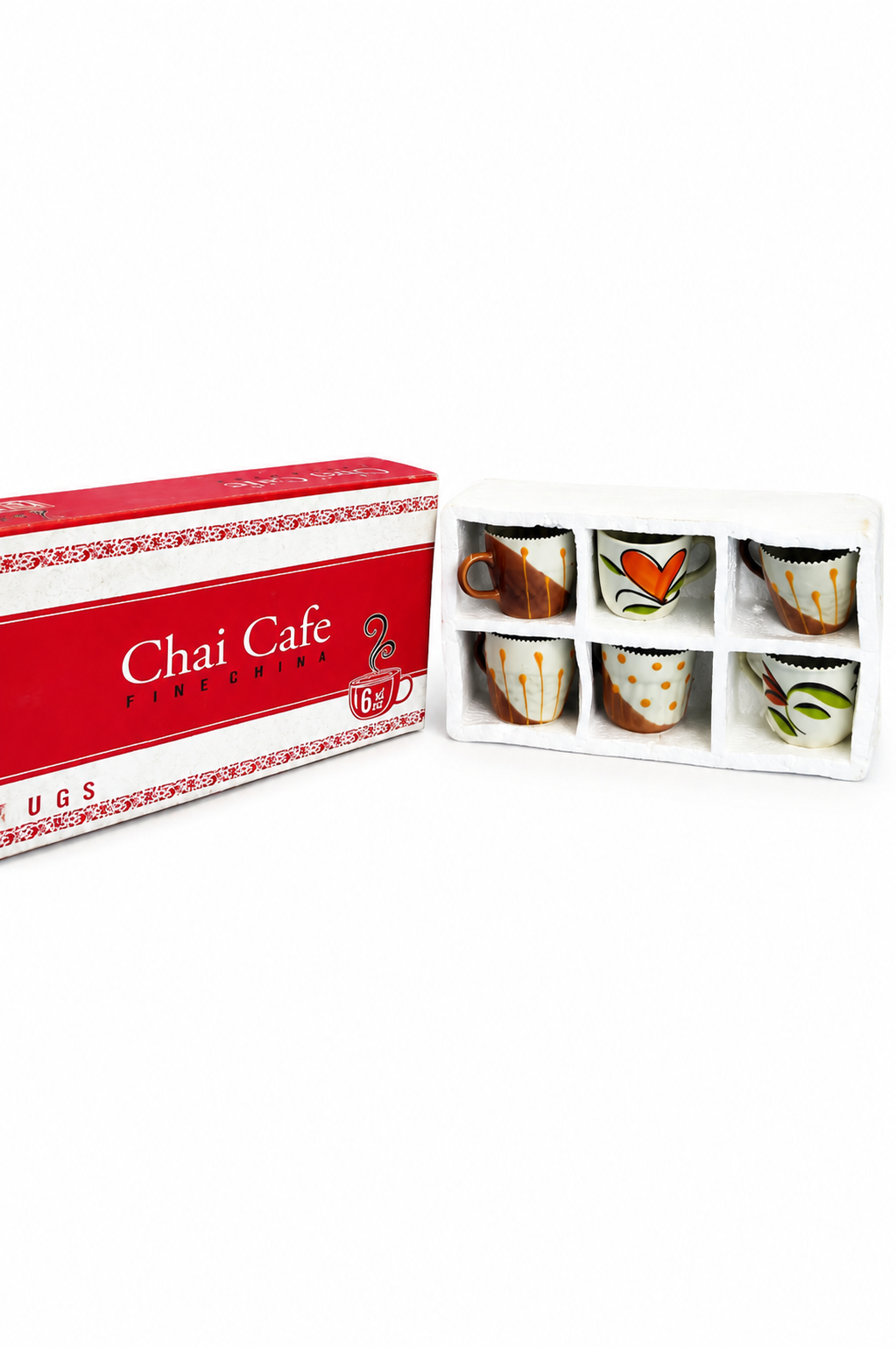 Vibrant Artistic Ceramic Tea Mug Set - Chai Café Collection