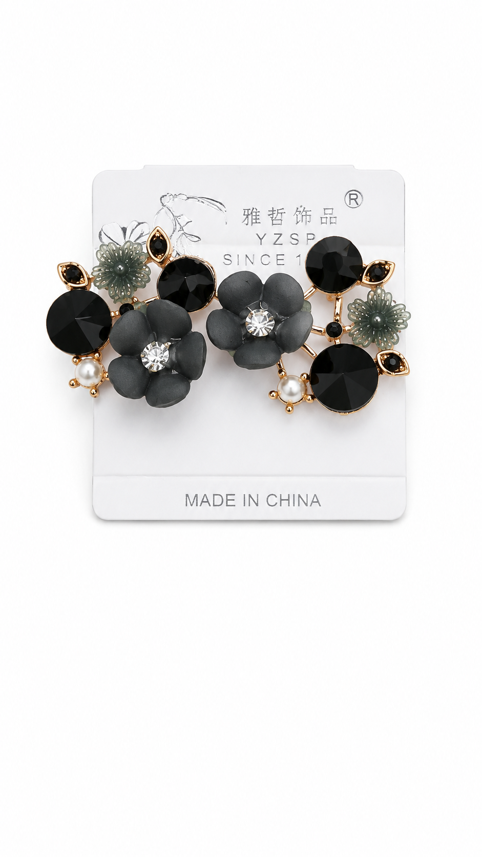 Ethereal Floral Gem Multicolor Crystal Stud Earrings Set