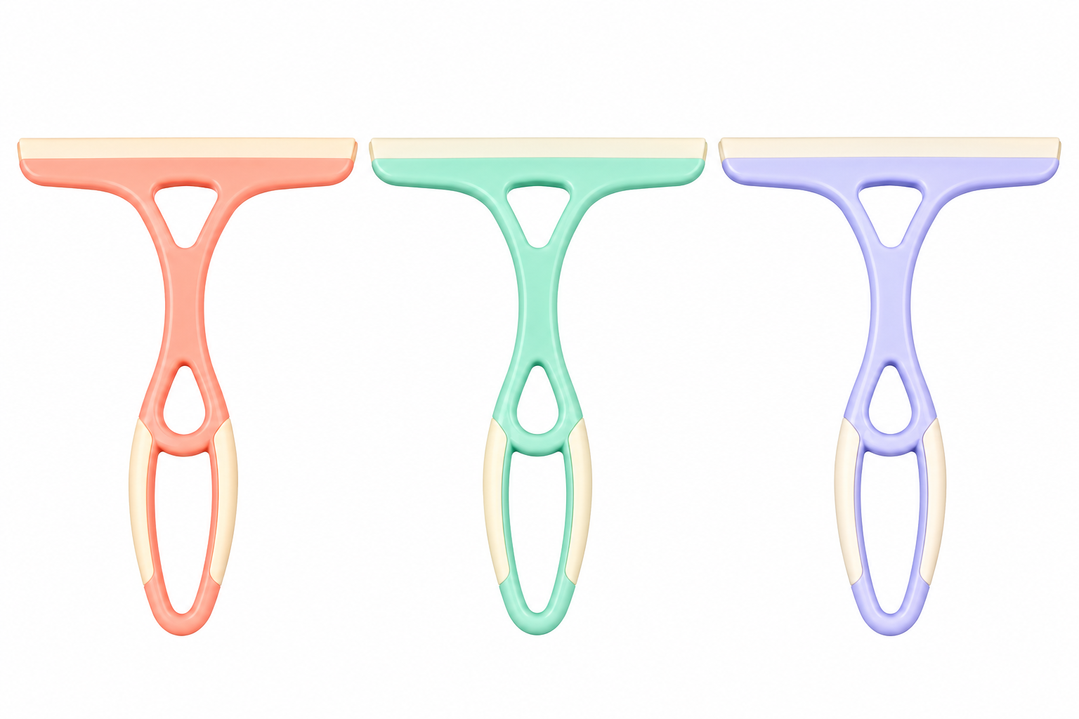 Colorful Silicone Kitchen Sink Squeegee Set - Multipurpose Glass Cleaner Tool