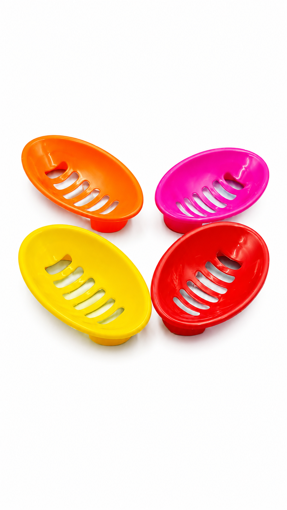 ColorSplash Draining Soap Dishes – Vibrant Anti-Slip Bathroom Holder Set