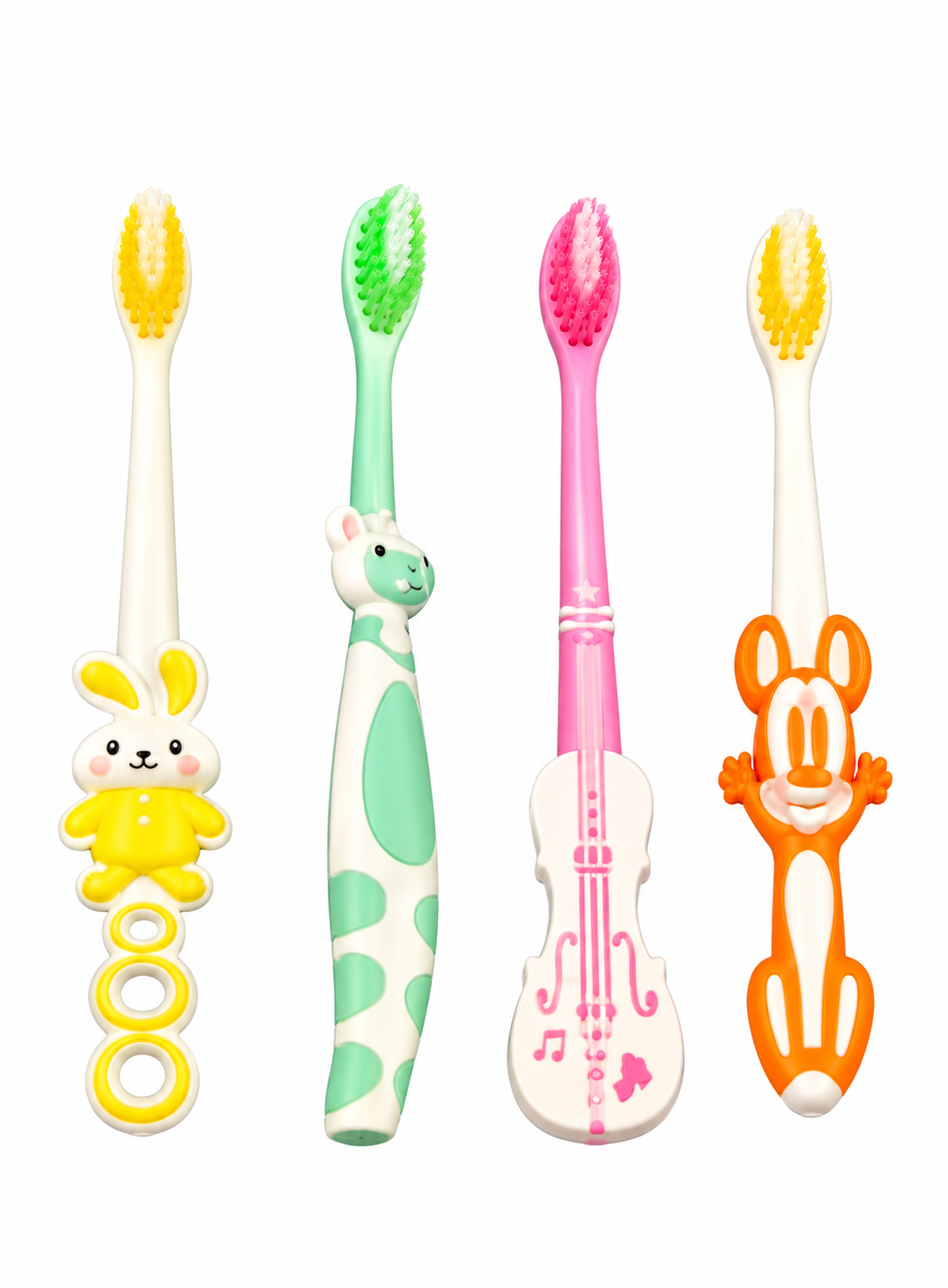 Whimsical Critter Comfort Kids' Toothbrush Set - Soft Bristle Animal Handles