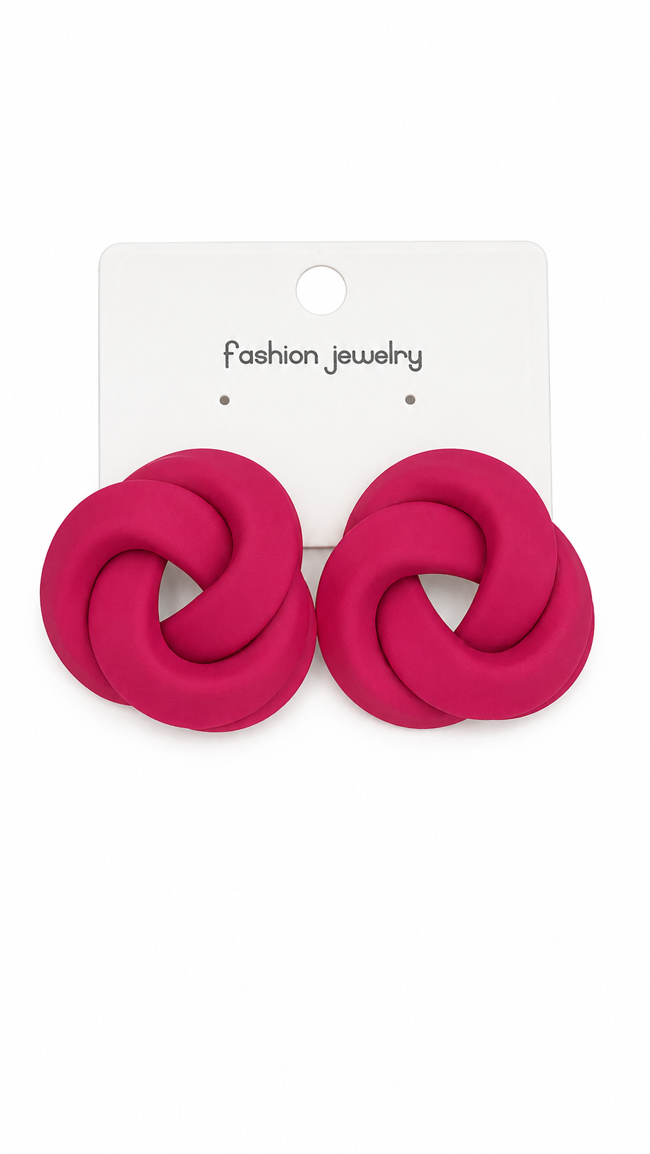 Colorful Knot Statement Earrings - Bold Geometric Fashion Studs