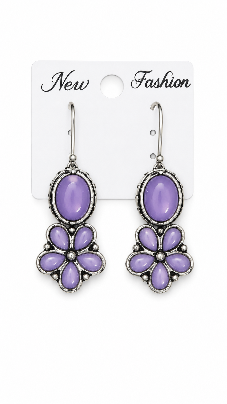 Vintage Blossom Charm Earrings - Colorful Floral Drop Dangles