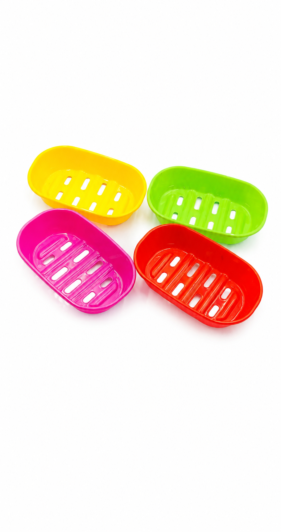 Bright Drip-Free Colorful Plastic Soap Dishes Set for Bathroom