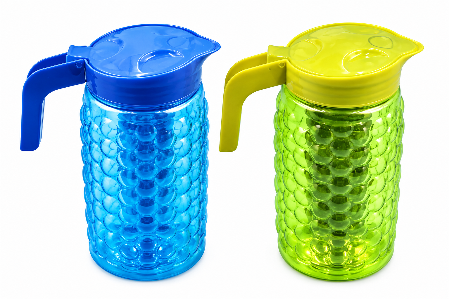 BubbleGrip Vibrant Pitcher and Tumbler Set - Fun Color Choices for Easy Pouring
