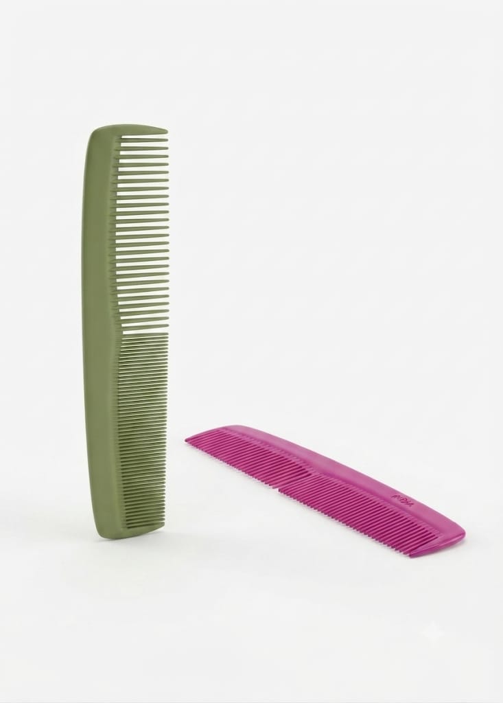 Vibrant Hair Styling Combs - Set of Colorful Grooming Essentials