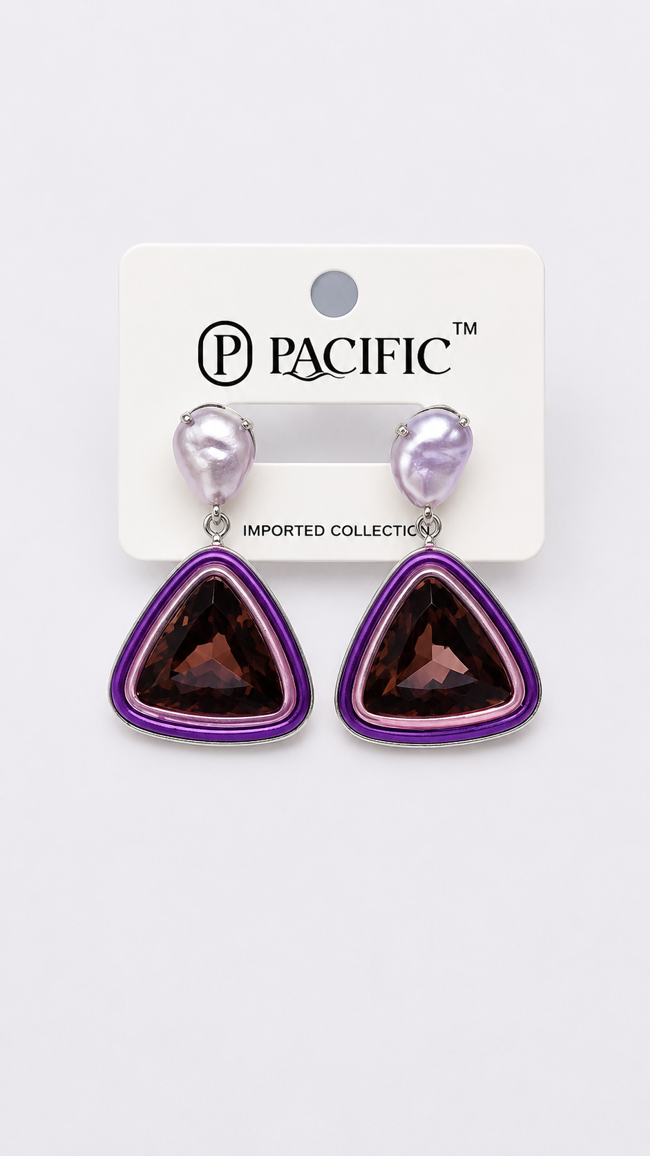 Mystic Triangle Gemstone Drop Earrings Collection